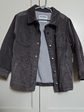 Moving Sale! Old Navy Boys Gray Corduroy Sherpa Jacket